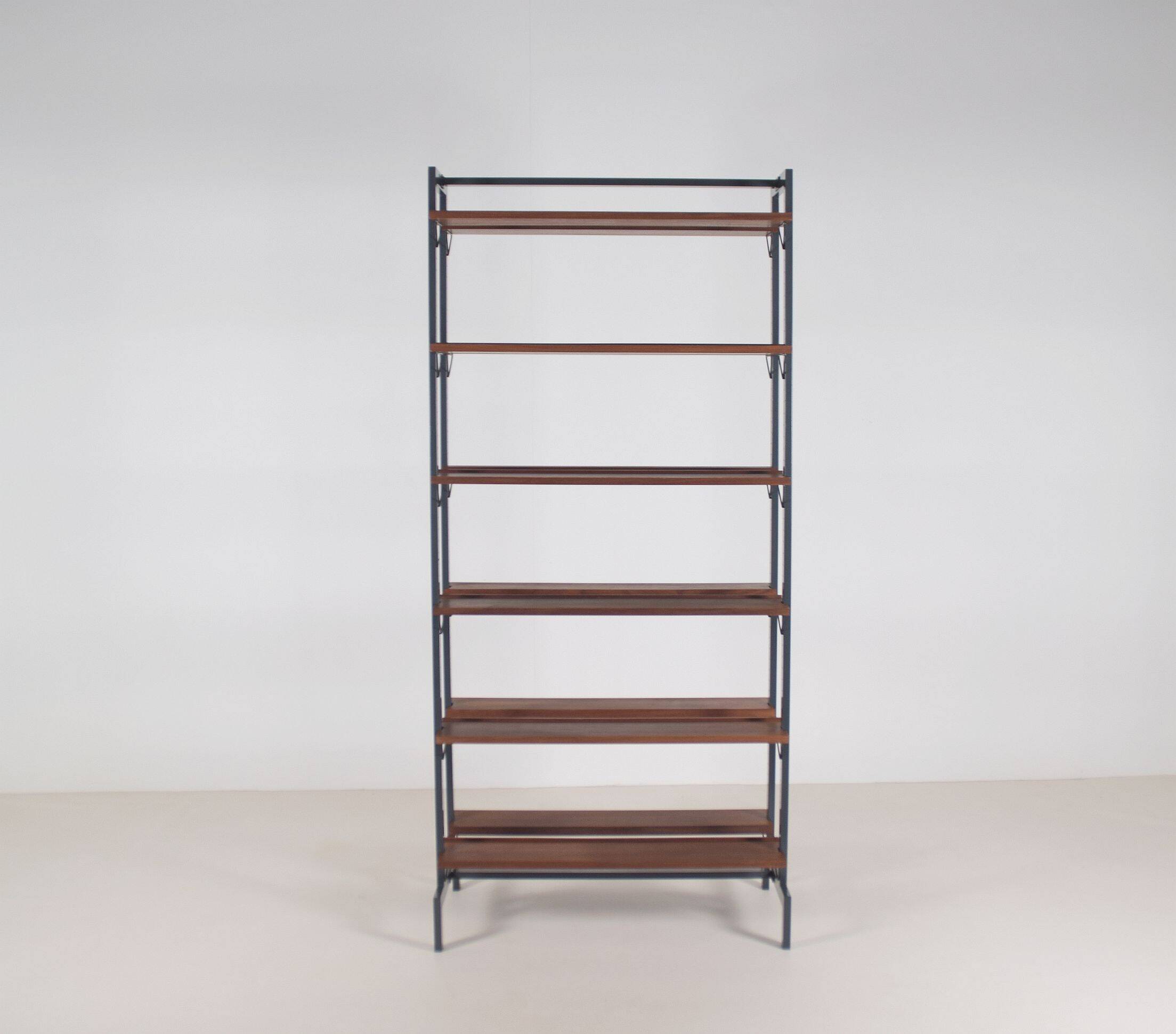 Freestanding vintage bookshelf designed by Olof Pira for Planmöbel, 1960s