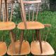 Chaises de bistrot rustique vintage Années 60