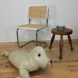 Tabouret tripode chêne massif art déco