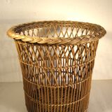 Large wicker wastepaper basket
