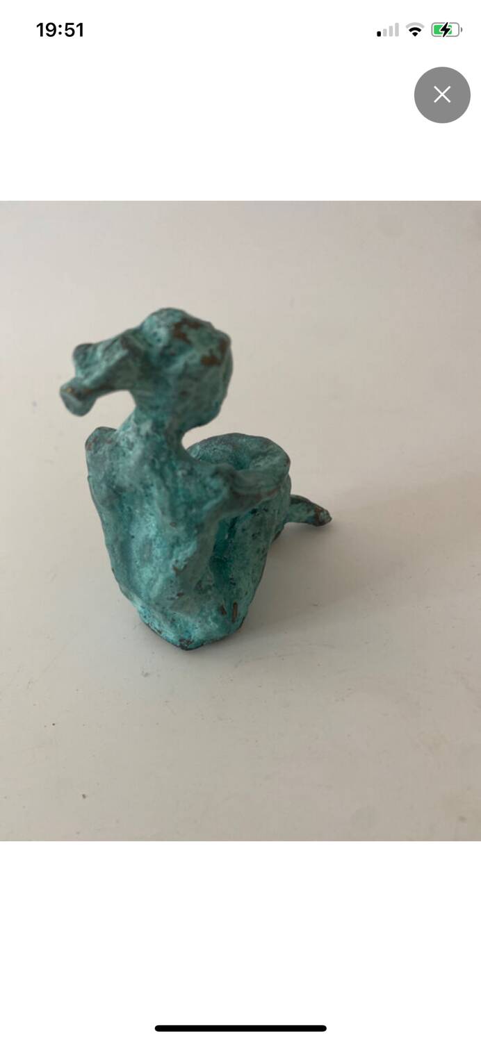 Seated woman - original art bronze
