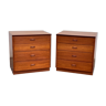 Pair of Scandinavian teak chests of drawers, Roche Bobois edition, 1960