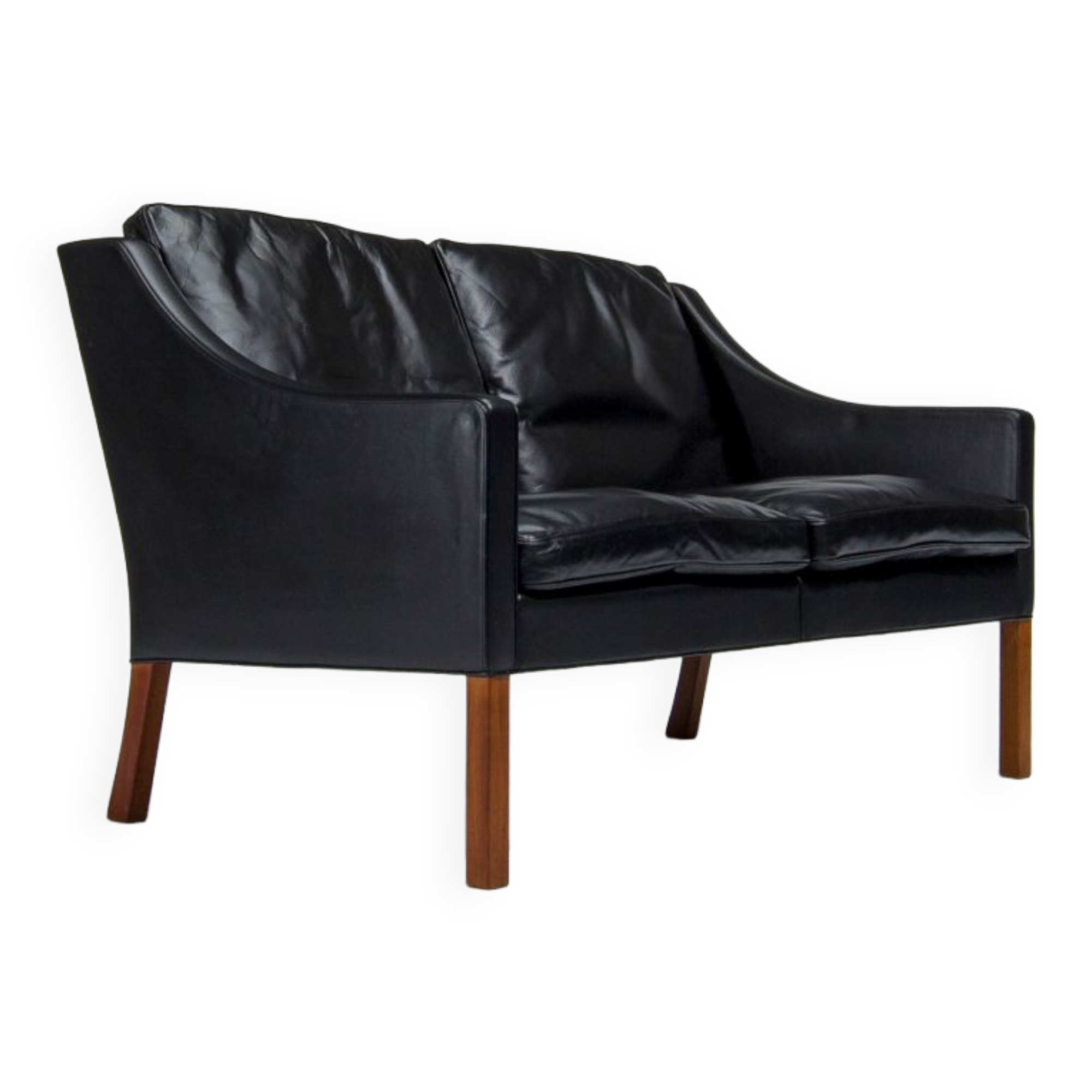 Mid Century Leather Sofa By Borge Mogensen 2208, Danish Design 1960’s