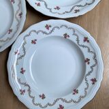 Set of 6 hollow porcelain plates