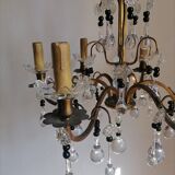 Lustre à pampilles du début du XXème siècle
