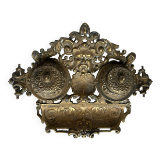 Napoleon III bronze inkwells