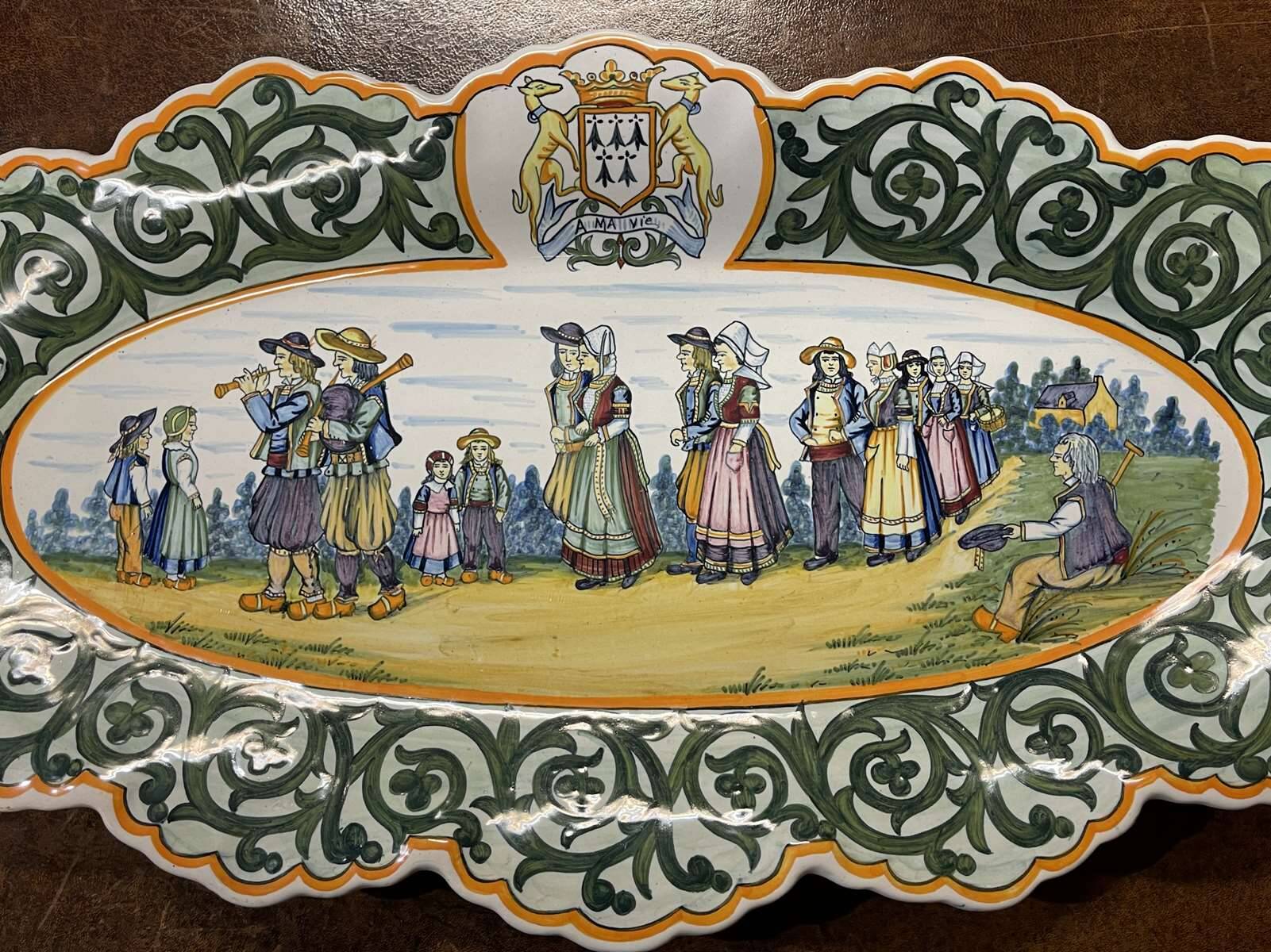 Quimper earthenware dish from the early 20th century