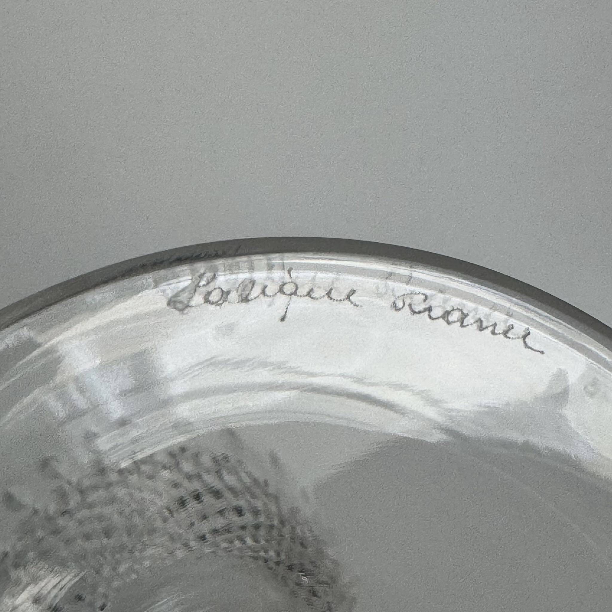 6 Crystal Wine Glasses by Lalique | “Chinon” Model from the 1960s
