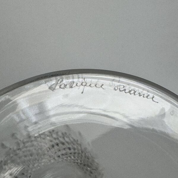 6 Verres à Vin en Cristal Lalique   Modèle “Chinon” Design des Années 1960