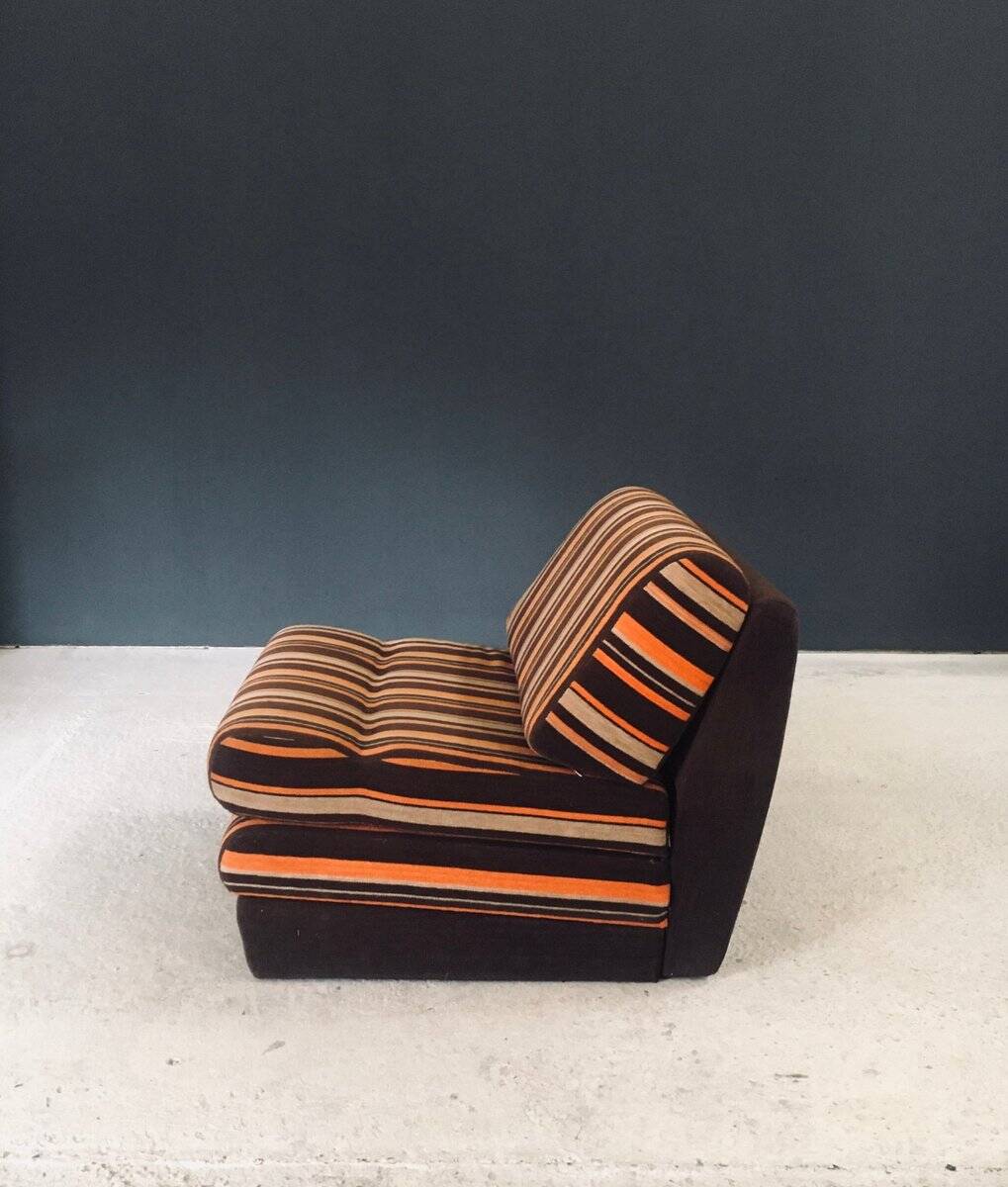 Fold-out extendable lounge chair, 1970s