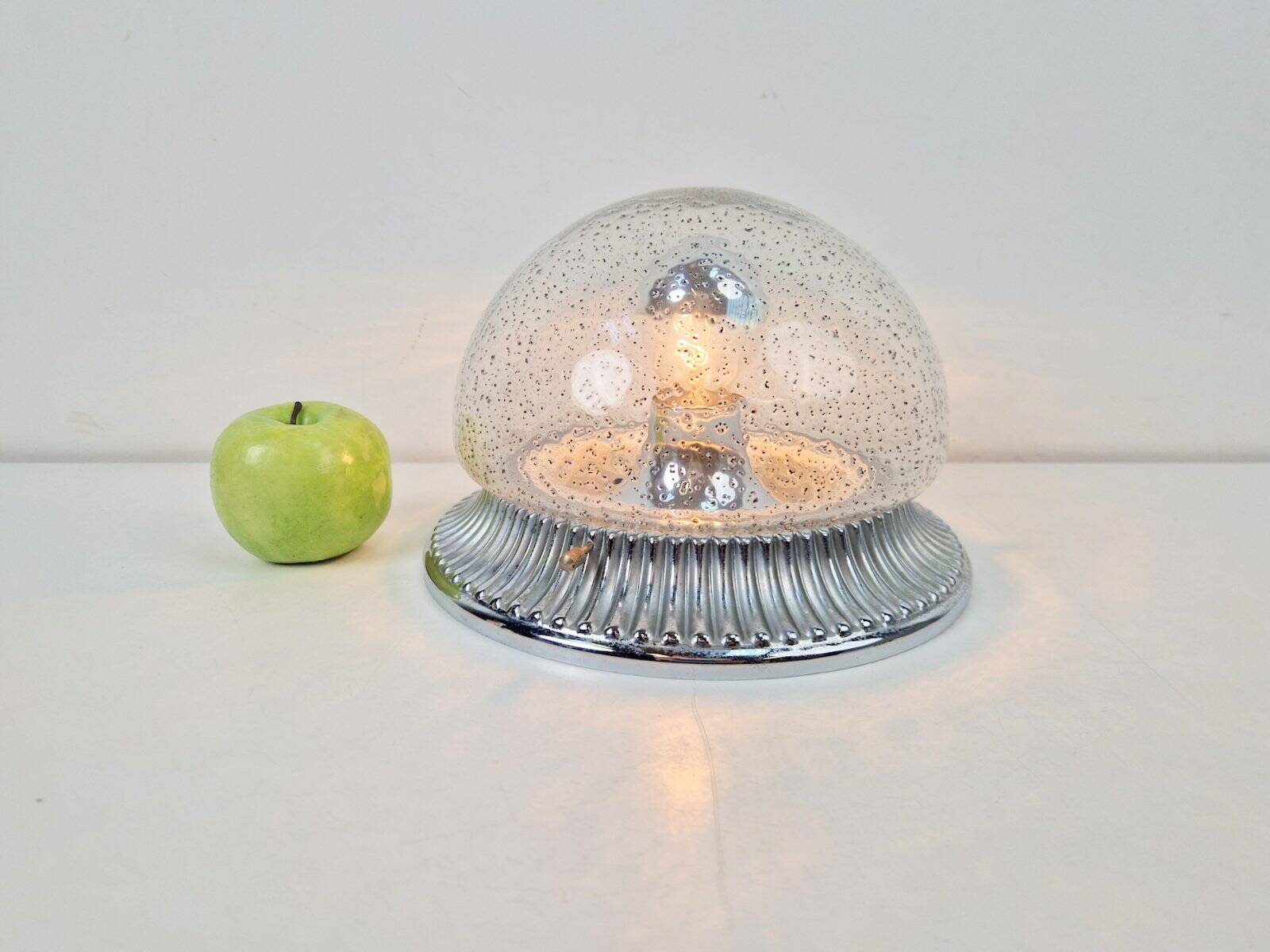 Vintage Ceiling Lamp in Chrome Glass from Hillebrand Lighting, 1960s
