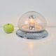 Vintage Ceiling Lamp in Chrome Glass from Hillebrand Lighting, 1960s