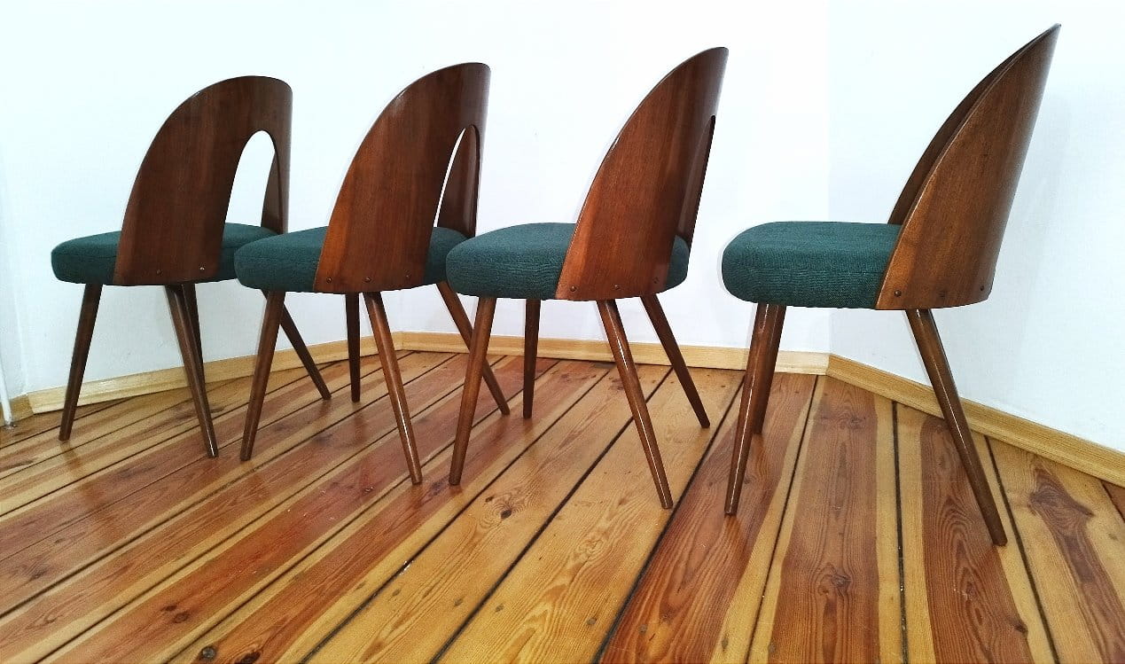 Set of four chairs, designed by A. Suman, Tatra Nabytok, Czechoslovakia, 60s