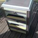 Meuble d appoint, commode 3 tiroirs, en bois, rénovée vintage