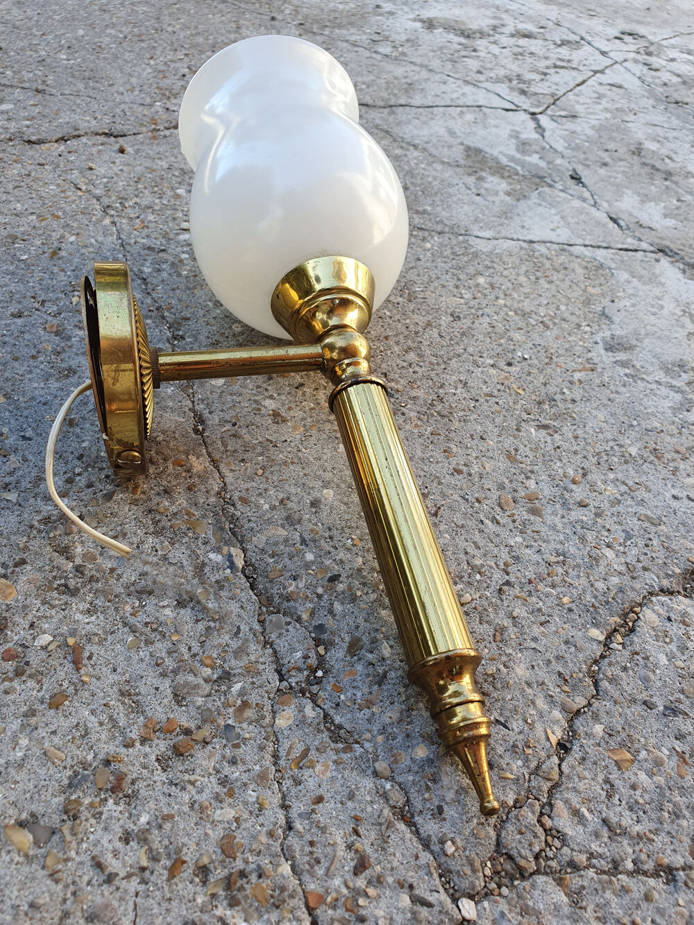 Pair neo classic golden brass sconces 50s