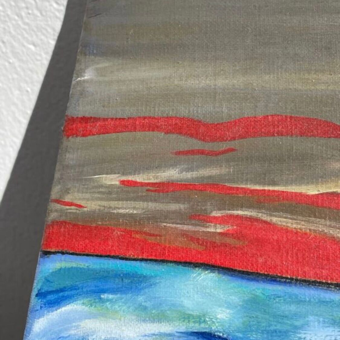 Oil on canvas landscape painting