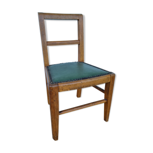 chaise enfant cuir vert