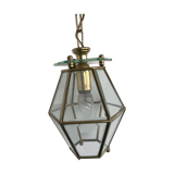 Lantern in glass and brass