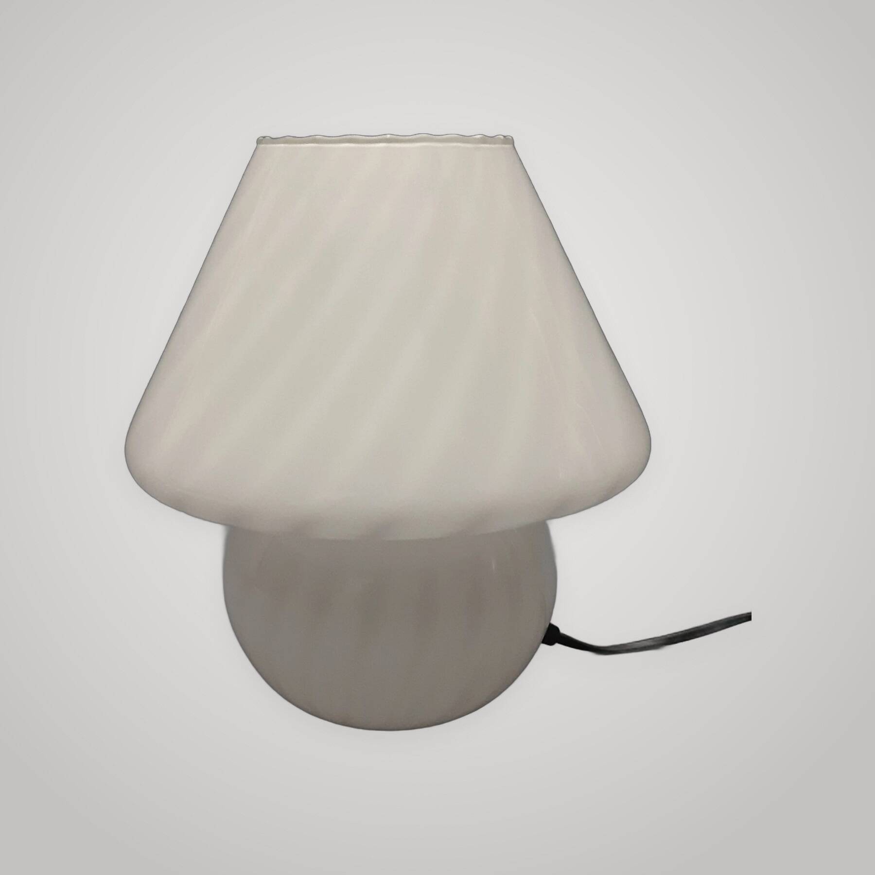 Lampe De Table Design Champignon En Verre De Murano Spirale Vintage Années