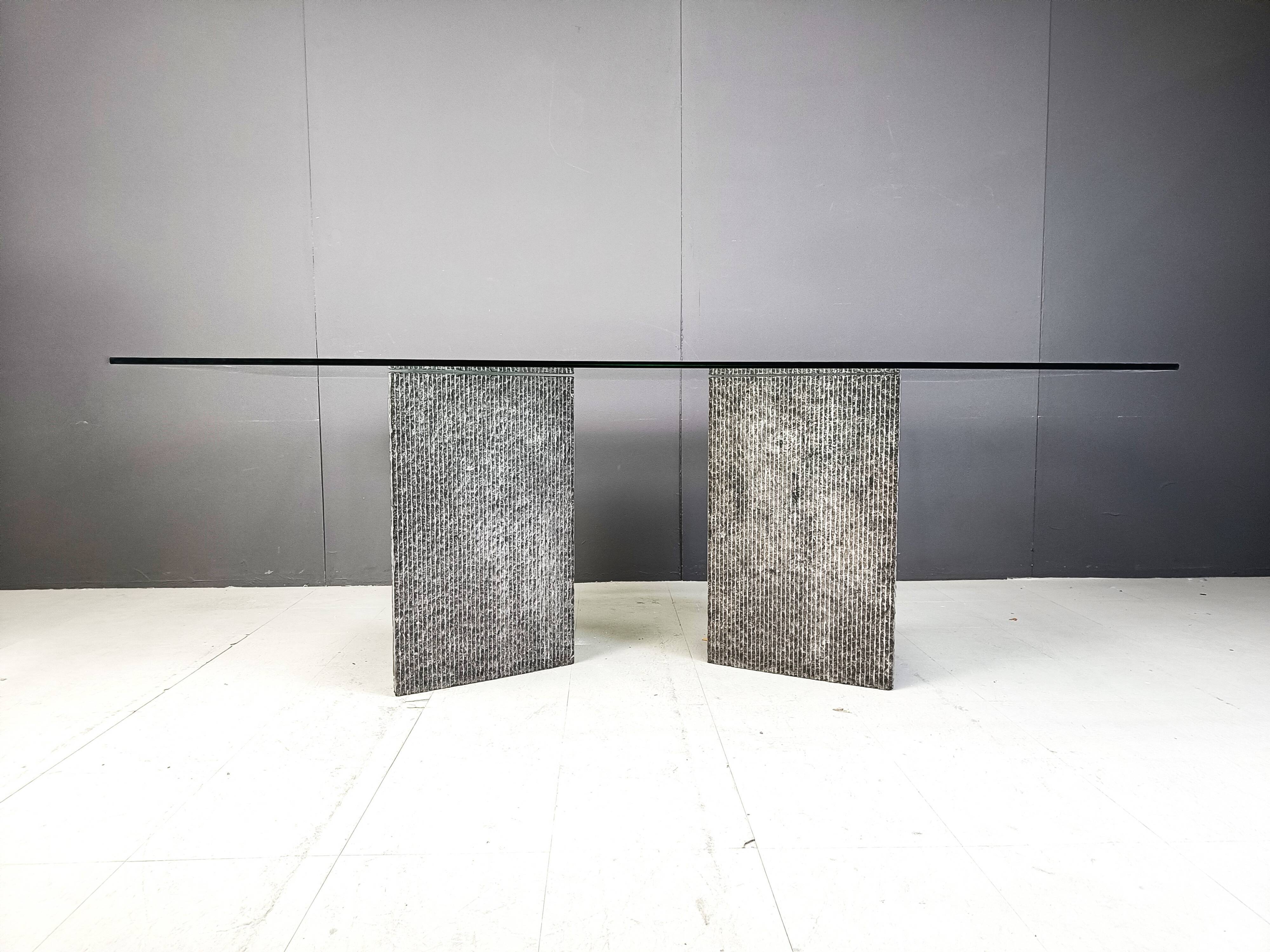 Vintage brutalist dining table, 1970s