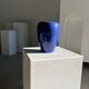 Modern vase oblong dark blue / dark purple H:19cm