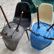 Lot of 4 DSW chairs in walnut fiber by Eames Herman Miller, vintage