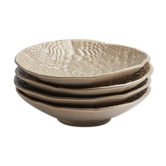 Lot de 4 coupelles malt grège brillant m