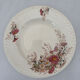 Old hollow plate, pink polychrome ironstone, KG Luneville model.