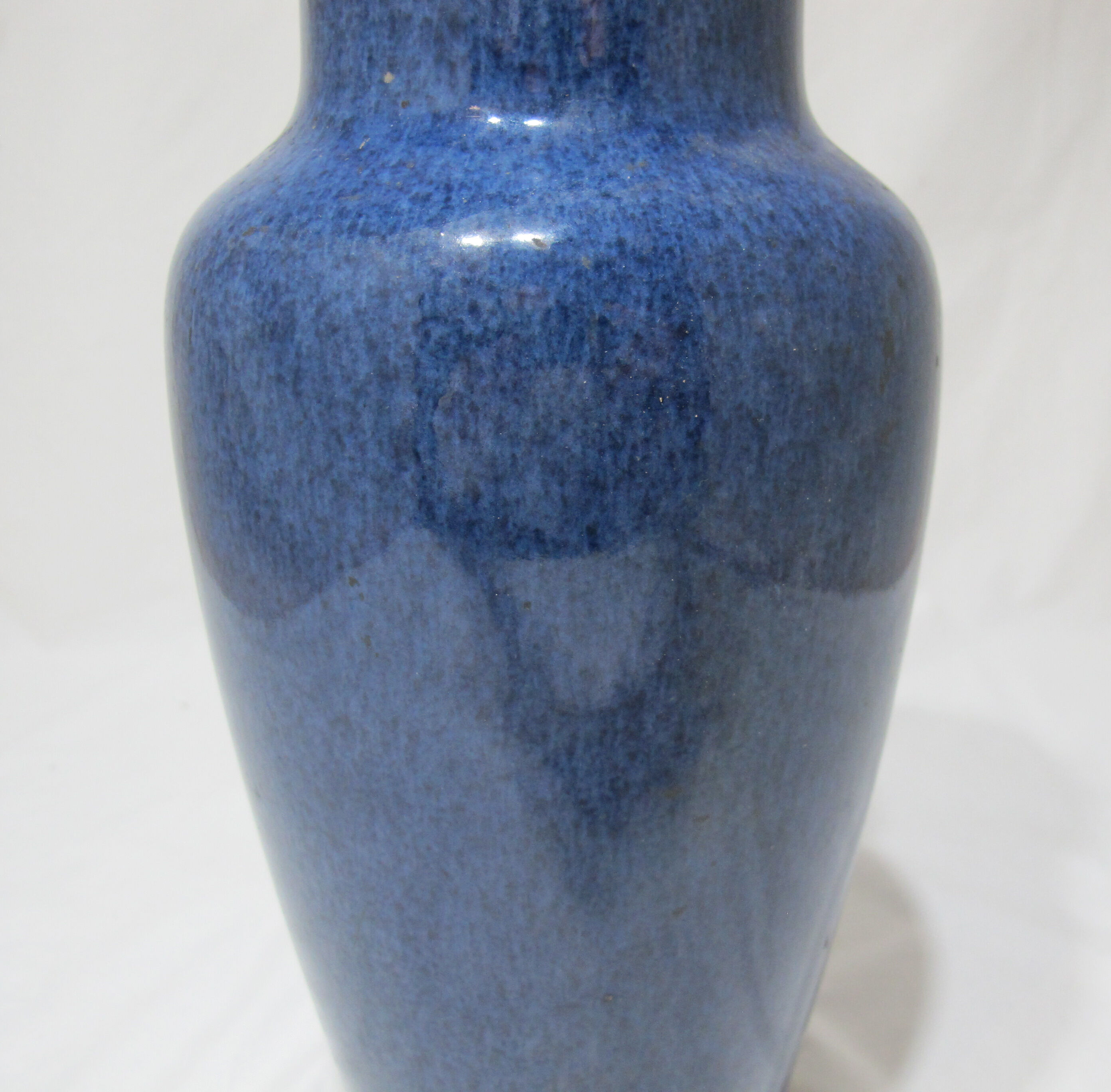 Large powdery blue porcelain vase