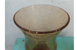 Pair of bubbled glass photophore