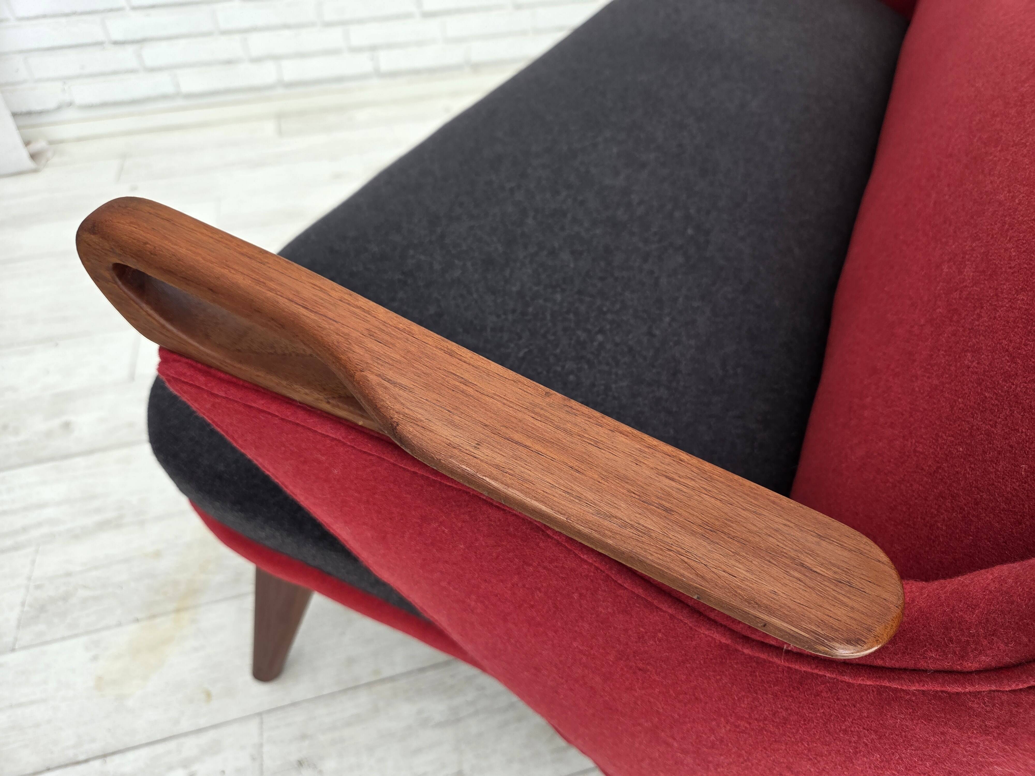 1960s, Danish design by Ch. F. Brodersen, 2 seater sofa, reupholstered.