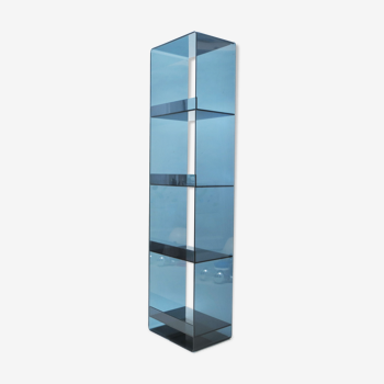 Blue plexiglass shelf 1970