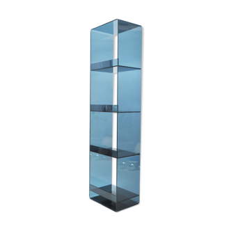 Blue plexiglass shelf 1970
