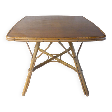 Table basse en rotin