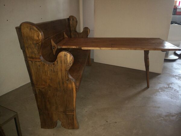Banc avec table amovible savoyard