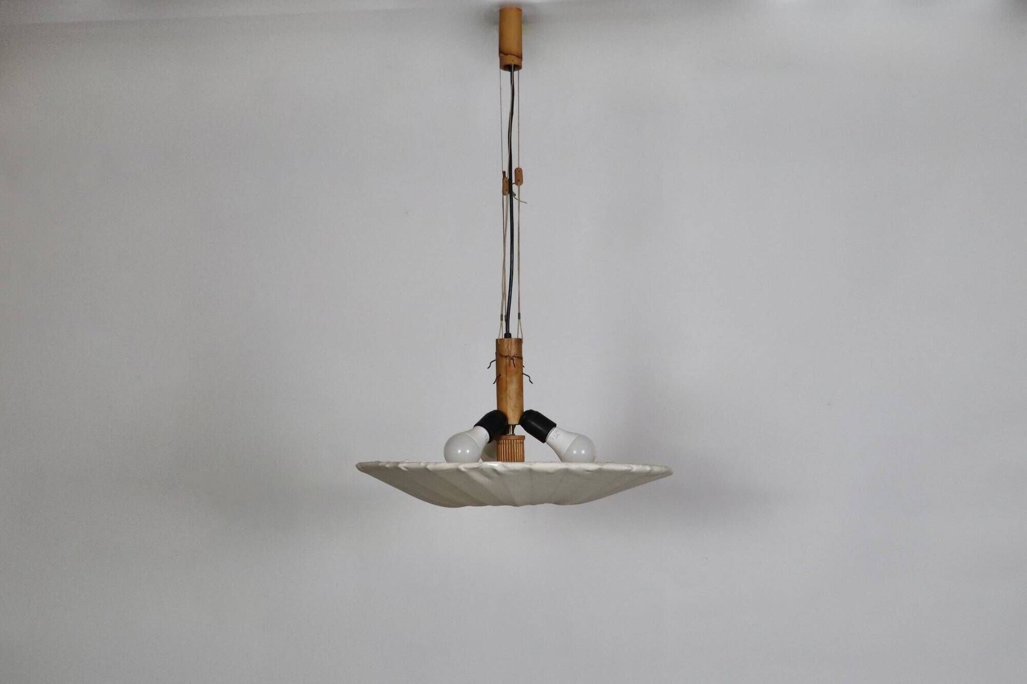 Hana I Chandelier, Uchiwa Series By Ingo Maurer For Design M, Germany, 1970s