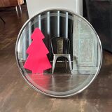 Round vintage chrome mirror