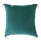 Velvet cushion 45x45cm duck blue color