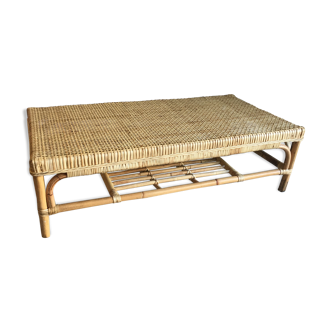 Table basse en rotin