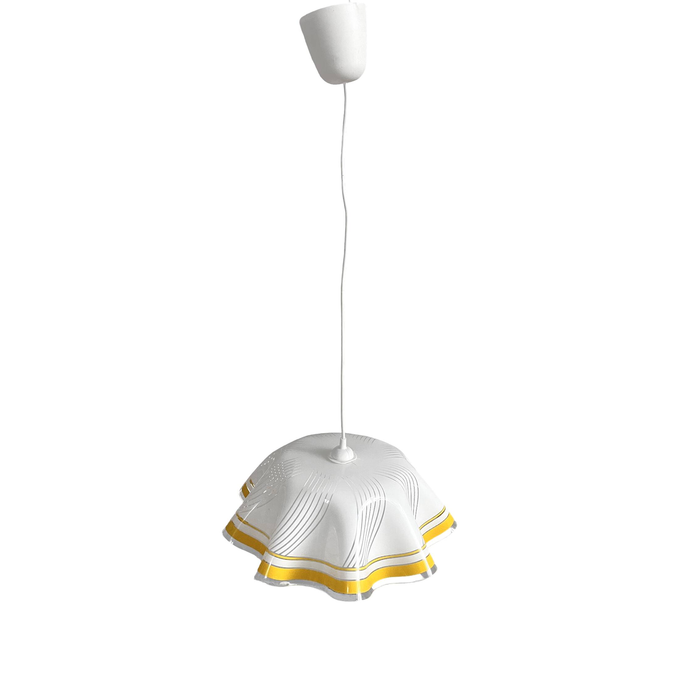 Plexiglass kitchen ceiling lamp, Poland 1990s