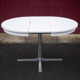 Round table formica white vintage 60/70
