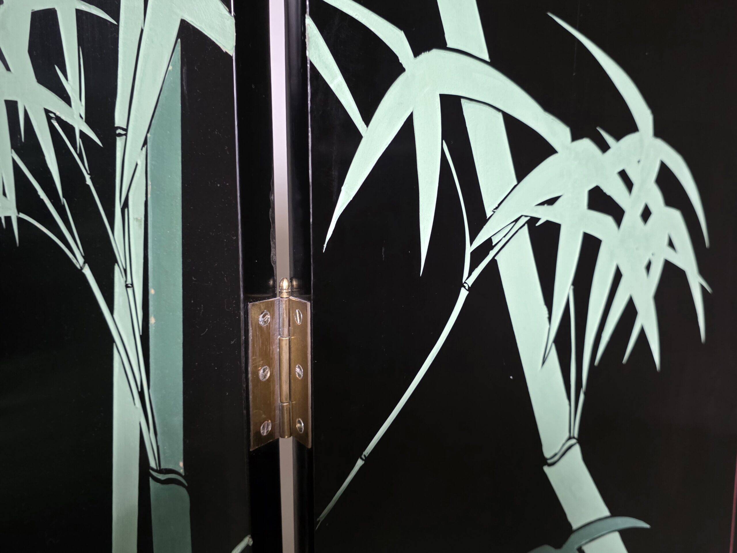 French four-panel room divider by Fournier Decoration Paris, 1980s