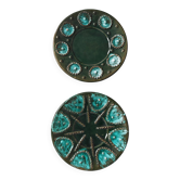 Pair of Mid Century Modern oyster plates 1970s