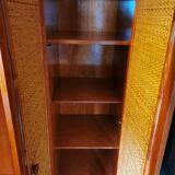 Rattan and bamboo cabinet
