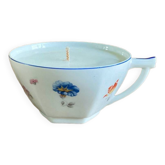 Soy wax candle and Limoges porcelain cup