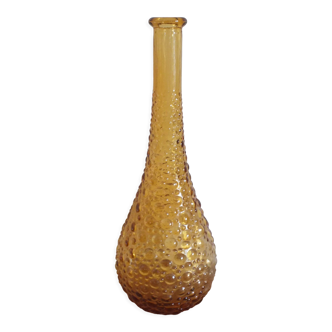 Italian bottle decanter in amber Empoli glass, without cap