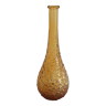Carafe bouteille Italienne en verre d'Empoli couleur ambre, sans bouchon
