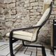 Fauteuil lounge et son ottoman cuir
