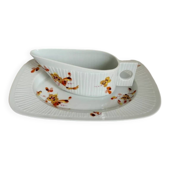 Haviland Limoges Gravy Boat and Porcelain Tray, Vintage