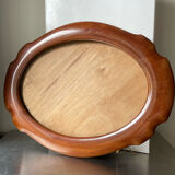 Oval mahogany picture frame